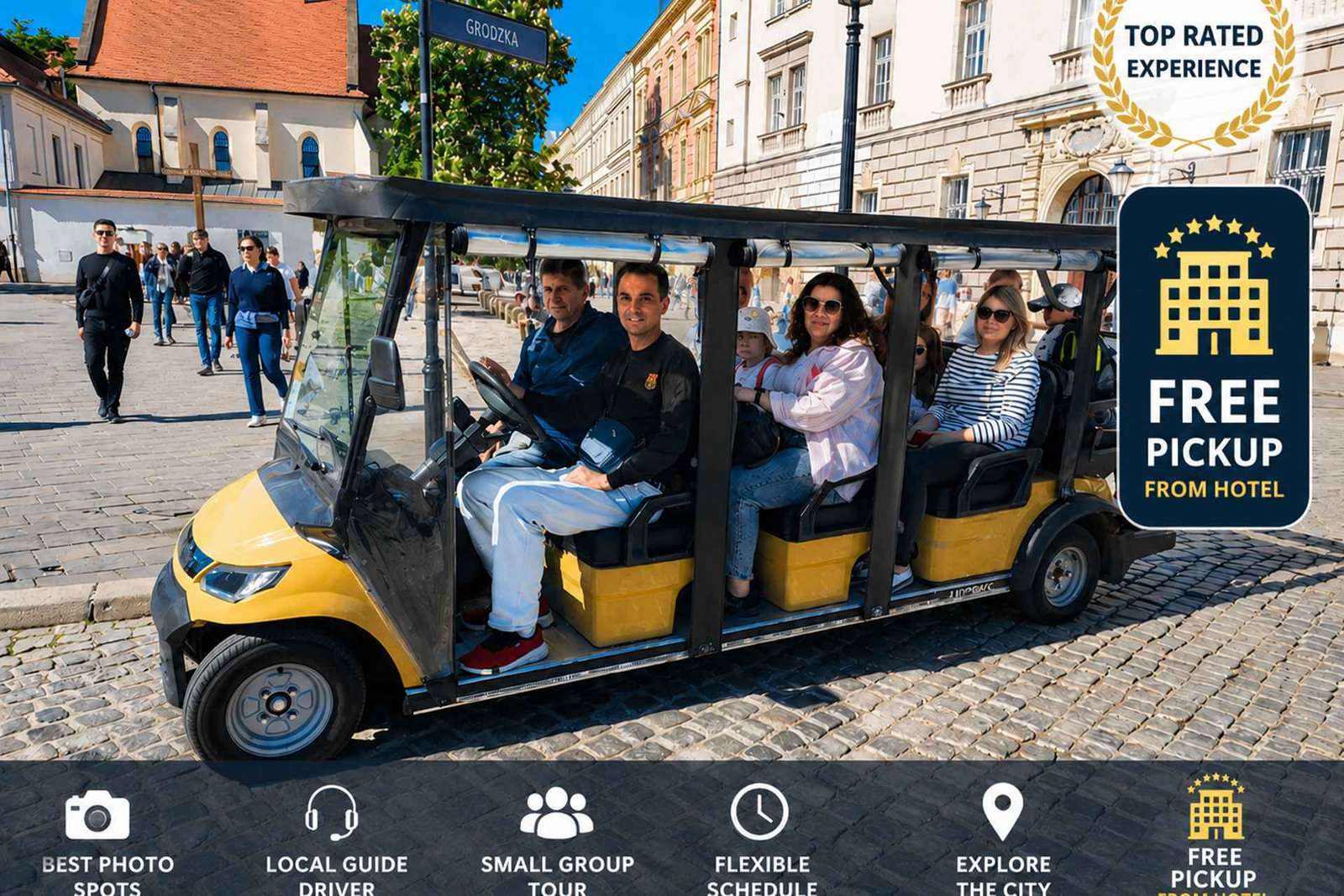 Stadtführung Krakau, Golfwagen. Private Komplett-Tour!