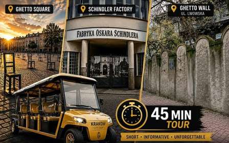 Krakau: Zweiter Weltkrieg und Schindlers Fabrik − Tour per Golfcart