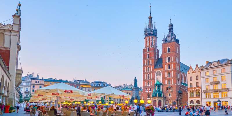 Aussichtspunkte über den Krakauer Marktplatz