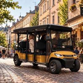 Krakau: stadservaring met audiogids per golfkarretje